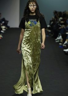 Autumn dress with T-shirt