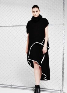 Autumn dress short asymmetrical