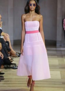 A-line strapless dress by C. Hererer