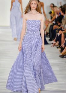 Maritime Strapless Dress