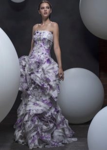 Strapless evening dress