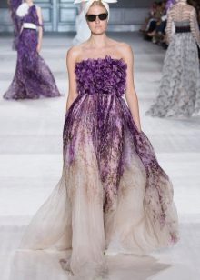 Lilac strapless dress