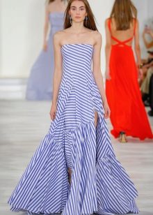 Strapless designer dress