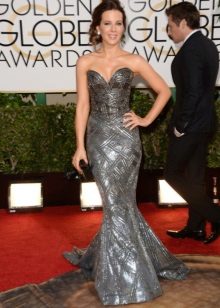 Bustier dress with a mermaid skirt