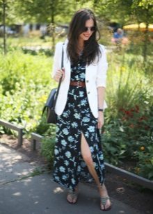 Dressing gown in combination with a jacket