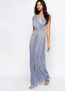 Long gown with pseudo-zapah