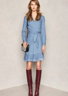 Denim bathrobe dress