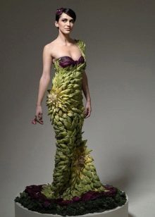 Dress from vegetables