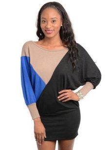 Bat dress with long sleeves