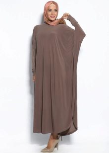 Long bat dress coffee color