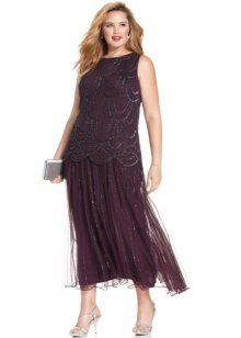 Long waistline dress for full