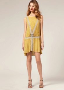 Yellow Low-Waist Charleston Dress