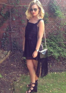 Accessories to a black dress sundress