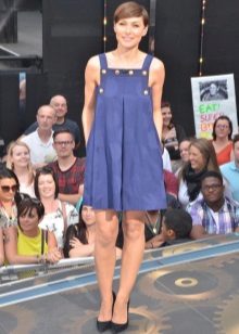 Blue short dress sundress