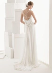 White dress with open back on the straps