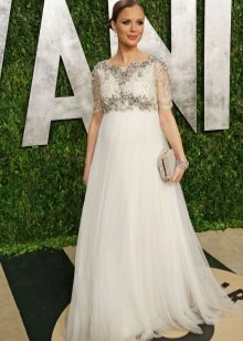 Empire style maternity dress with decor