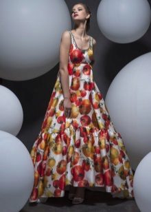 Empire style dress magnificently colored