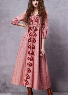Boho Rustic Midi Dress