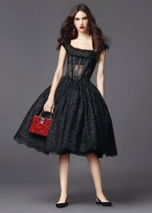 Dress luxuriant in retro evening style