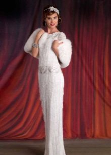 Retro dress with fur