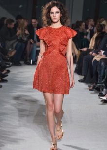 Summer fitted dress with sleeves