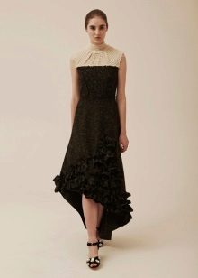 Winter dress knitted high-low