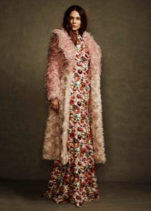 Fur coat for winter dress