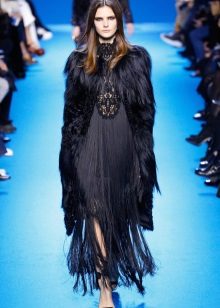 Fur cape for winter dress