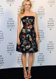 Accessories for a short black dress with flowers