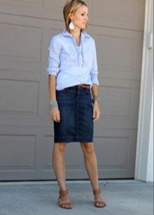 denim skirt pencil for hot weather
