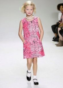 Elegant dress for girls straight pink