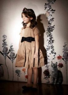 Beige dress for girls 6-8 years