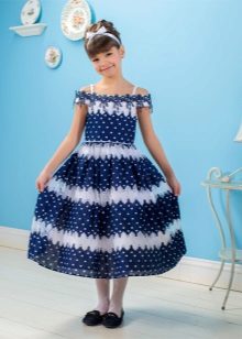 Summer dress for girls in nautical style