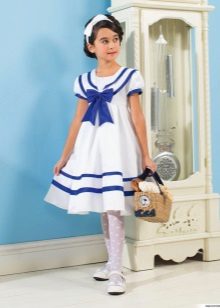 Summer dress for girls in the marine style magnificent