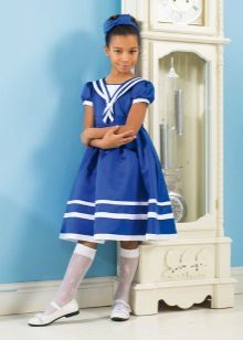 Summer blue dress for girls