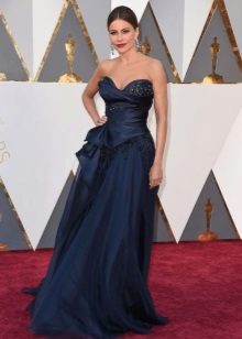 Fashionable bandeau dress in 2016 with a multi-layer skirt