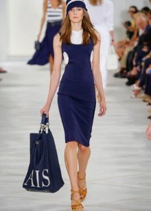Fashionable blue and white dress season spring-summer 2016