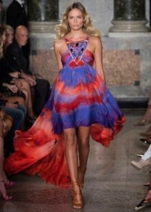 Fashionable multicolor dress for spring-summer 2016