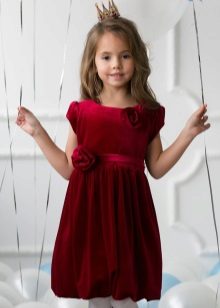 Elegant evening dress for girls velvet