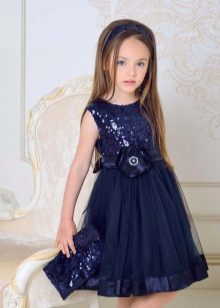 Elegant evening dress for girls with sequins