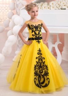 Elegant dress for girls yellow