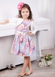 Elegant dress for girls with floral print