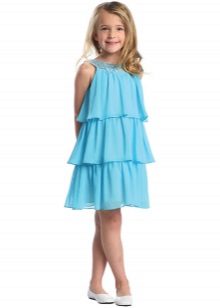 Elegant summer dress for the girl with flounces