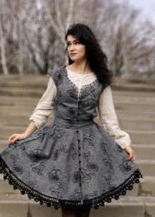 tweed lace dress