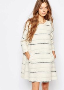 striped tweed dress