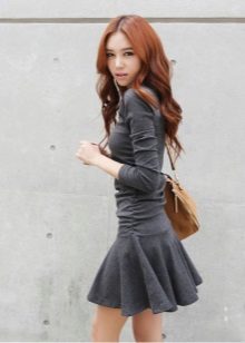 tweed dress with half skirt