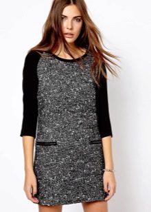 combined tweed dress