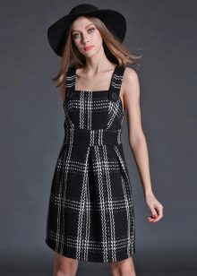 tweed checkered dress