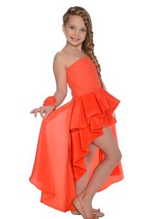 Dress asymmetrical for a girl of 11 years