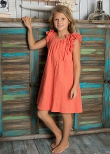 Summer free dress for a girl of 11 years